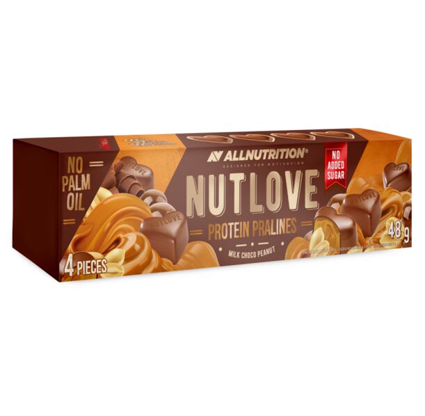 Allnutrition NutLove Protein Pralines Milk Choco Peanut - Протеинови Бонбони, Разфасовка 48g