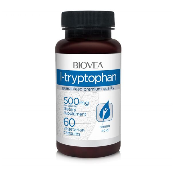 Biovea L-Tryptophan 500mg - Триптофан, Разфасовка 60 caps