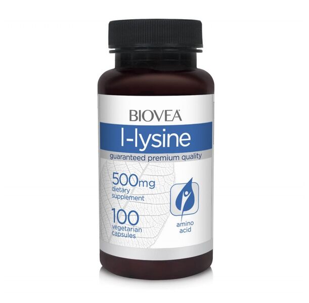 Biovea L-Lysine 500mg - Лизин, Разфасовка 100 caps