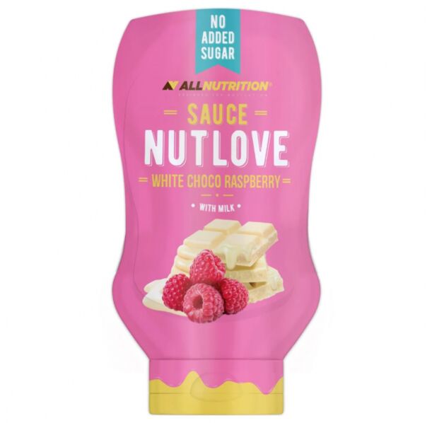 Allnutrition NutLove Sauce - White Choco Raspberry - Диетичен Сироп, Разфасовка 280g
