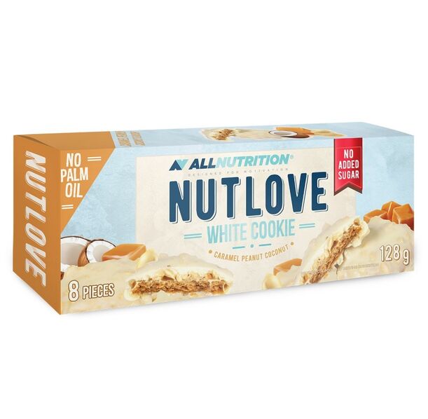 Allnutrition NutLove Cookie - White Chocolate Caramel Peanut Coconut - Диетичен Десерт, Разфасовка 128g