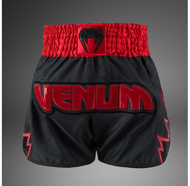 Муай Тай Шорти -  Venum Inferno Muay Thai Shorts - Charcoal Grey/Red​