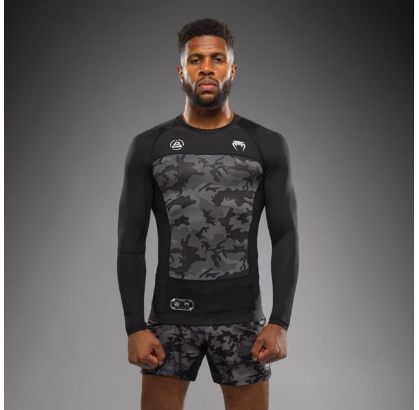 Рашгард -  Venum x Polaris Long Sleeve Rashguard - Black/Storm Grey​