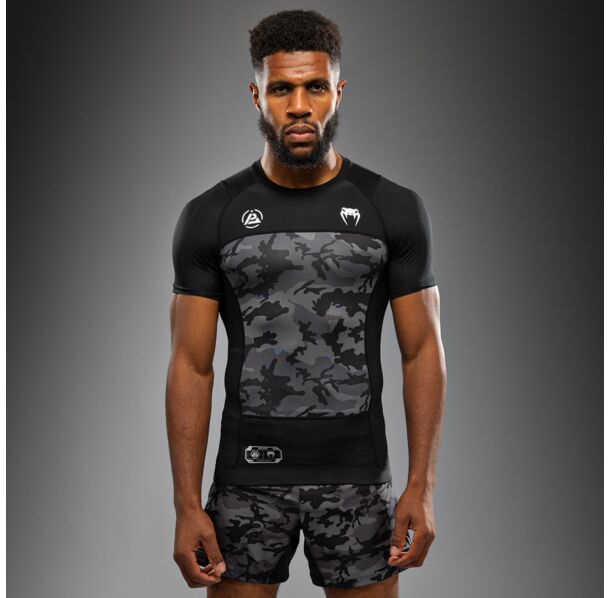 Рашгард -  Venum x Polaris Short Sleeve Rashguard - Black/Storm Grey​
