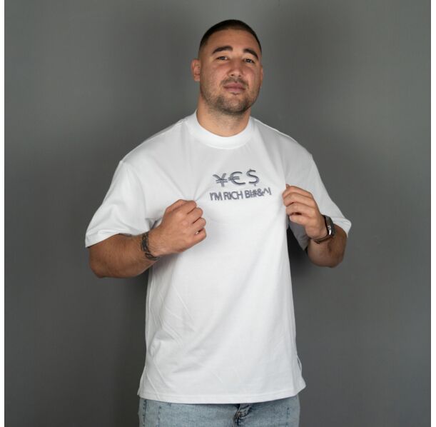 Pitbullz Westside - Тениска - ImRichB!#&amp; - Бяла​