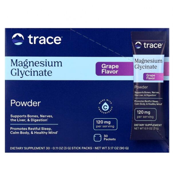 Trace Minerals Magnesium Glycinate Powder - Магнезиев Глицинат, Разфасовка 30 packs